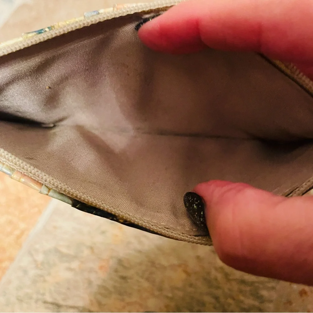 Brahmin Croc Embossed Leather Superbloom Credit Card Holder! - Picture 14 of 16